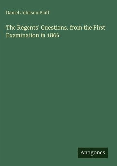 Cover The Regents' Questions, from the First Examination in 1866
