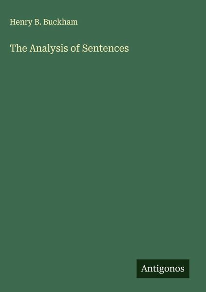 The Analysis of Sentences The Analysis of Sentences