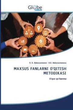 Cover MAXSUS FANLARNI O'QITISH METODIKASI