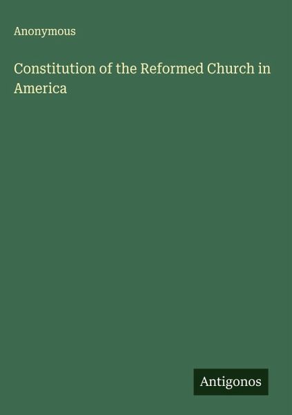 Constitution of the Reformed Church in America