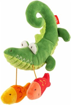 Cover Sigikid 43508 - Baby Aktiv-Anhänger Krokodil, PlayQ, Plüsch, 16 cm