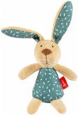 Sigikid 43542 - Greifling Rassel Hase, braun/grün, Plüsch, 23 cm