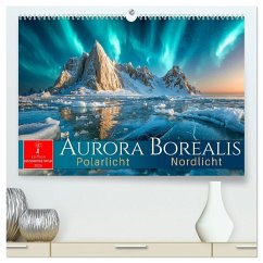 Aurora Borealis - Polarlicht Nordlicht (hochwertiger Premium Wandkalender 2026 DIN A2 quer), Kunstdruck in Hochglanz