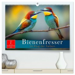 Bienenfresser - im Flug der Farben (hochwertiger Premium Wandkalender 2026 DIN A2 quer), Kunstdruck in Hochglanz