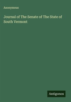 Cover Journal of The Senate of The State of South Vermont