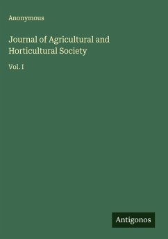 Journal of Agricultural and Horticultural Society Cover Journal of Agricultural and Horticultural Society