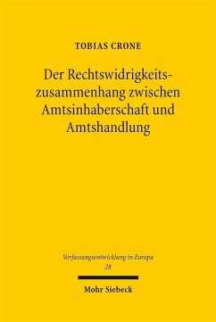 Cover Der Rechtswidrigkeitszusammenhang zwischen Amtsinhaberschaft und Amtshandlung (eBook, PDF)