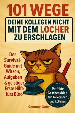 Cover 101 Wege, deine Kollegen nicht mit dem Locher zu erschlagen. Der Survival-Guide mit Witzen, Aufgaben & geistiger Erste Hilfe fürs Büro!