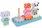 small foot 12762 - Stapelspiel mit Zahnrad Jungle Friends