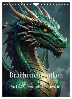 Cover Drachenchroniken - Porträts legendärer Bestien (Wandkalender 2026 DIN A4 hoch), CALVENDO Monatskalender