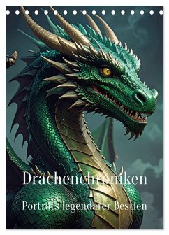 Cover Drachenchroniken - Porträts legendärer Bestien (Tischkalender 2026 DIN A5 hoch), CALVENDO Monatskalender
