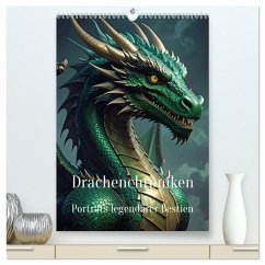 Cover Drachenchroniken - Porträts legendärer Bestien (hochwertiger Premium Wandkalender 2026 DIN A2 hoch), Kunstdruck in Hochglanz