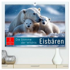 Eisbären - die Stimme der Wildnis (hochwertiger Premium Wandkalender 2026 DIN A2 quer), Kunstdruck in Hochglanz