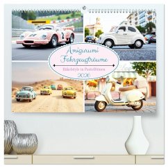 Amigurumi Fahrzeugträume - Häkelstyle in Pastelltönen (hochwertiger Premium Wandkalender 2026 DIN A2 quer), Kunstdruck in Hochglanz