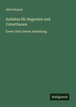 Cover Aufsätze für Regenten und Unterthanen