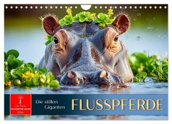Cover Flusspferde - die stillen Giganten (Wandkalender 2026 DIN A4 quer), CALVENDO Monatskalender