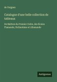 Catalogue d'une belle collection de tableaux