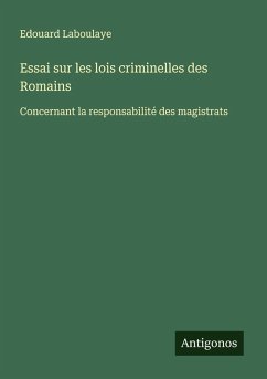 Cover Essai sur les lois criminelles des Romains