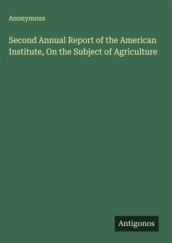 Cover Second Annual Report of the American Institute, On the Subject of Agriculture