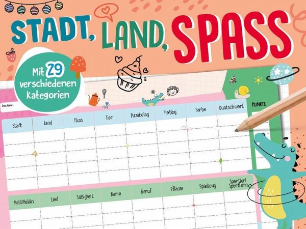 Stadt, Land, Spaß - Spieleblock Stadt, Land, Spaß - Spieleblock