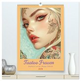 Taatoo Frauen - Inspiriert von der Manga-Ästhetik (hochwertiger Premium Wandkalender 2026 DIN A2 hoch), Kunstdruck in Hochglanz