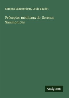 Cover Préceptes médicaux de Serenus Sammonicus