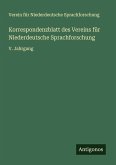 Korrespondenzblatt des Vereins für Niederdeutsche Sprachforschung