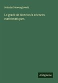 Le grade de docteur és sciences mathématiques