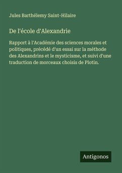 Cover De l'école d'Alexandrie
