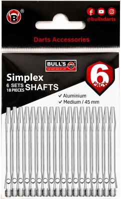 Cover BULL'S 6P-Simplex Shaft m silber