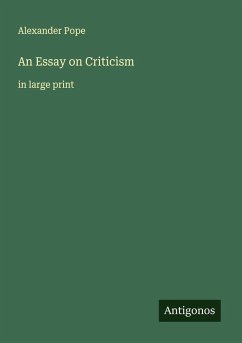 Cover An Essay on Criticism
