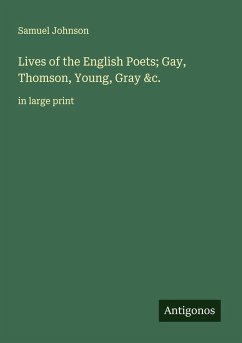 Cover Lives of the English Poets; Gay, Thomson, Young, Gray &c.