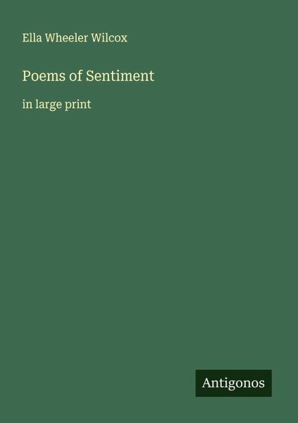 Poems of Sentiment Poems of Sentiment
