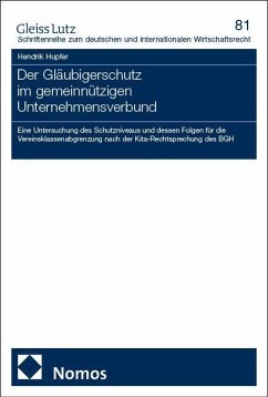 Cover Der Gläubigerschutz im gemeinnützigen Unternehmensverbund