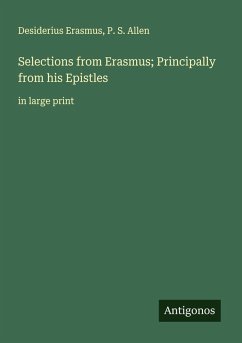 Cover Selections from Erasmus; Principally from his Epistles