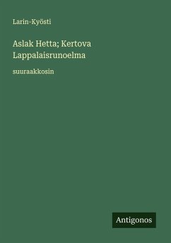 Cover Aslak Hetta; Kertova Lappalaisrunoelma