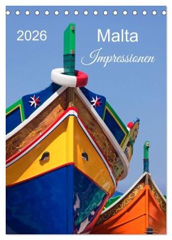 Cover Malta Impressionen (Tischkalender 2026 DIN A5 hoch), CALVENDO Monatskalender