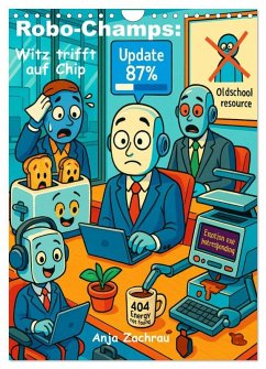 Cover Robo-Champs: Witz trifft auf Chip (Wandkalender 2026 DIN A4 hoch), CALVENDO Monatskalender