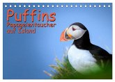 Puffins - Papageientaucher auf Island (Tischkalender 2026 DIN A5 quer), CALVENDO Monatskalender
