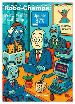 Cover Robo-Champs: Witz trifft auf Chip (Tischkalender 2026 DIN A5 hoch), CALVENDO Monatskalender