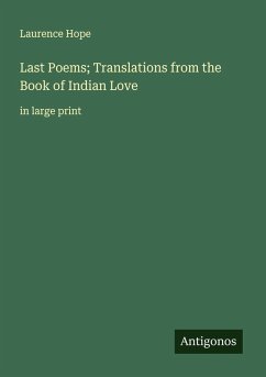 Cover Last Poems; Translations from the Book of Indian Love