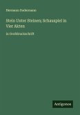 Stein Unter Steinen; Schauspiel in Vier Akten Stein Unter Steinen; Schauspiel in Vier Akten