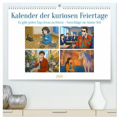 Kalender der kuriosen Feiertage (hochwertiger Premium Wandkalender 2026 DIN A2 quer), Kunstdruck in Hochglanz