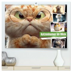 Katzenhumor im Blick (hochwertiger Premium Wandkalender 2026 DIN A2 quer), Kunstdruck in Hochglanz