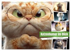 Katzenhumor im Blick (Wandkalender 2026 DIN A3 quer), CALVENDO Monatskalender