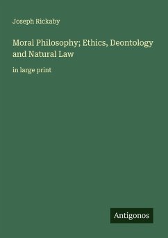 Cover Moral Philosophy; Ethics, Deontology and Natural Law