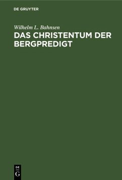 Cover Das Christentum der Bergpredigt (eBook, PDF)