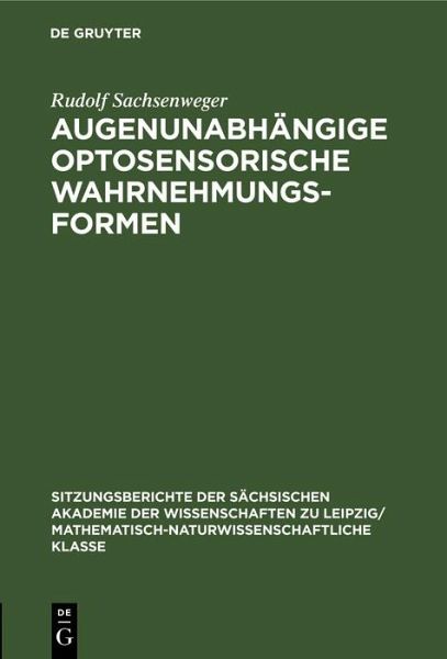 Augenunabhängige optosensorische Wahrnehmungsformen (eBook, PDF) Augenunabhängige optosensorische Wahrnehmungsformen (eBook, PDF)