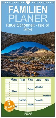 Cover Familienplaner 2026 - Raue Schönheit - Isle of Skye mit 5 Spalten (Wandkalender, 21 x 45 cm) CALVENDO