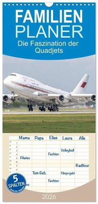 Cover Familienplaner 2026 - Die Faszination der Quadjets mit 5 Spalten (Wandkalender, 21 x 45 cm) CALVENDO